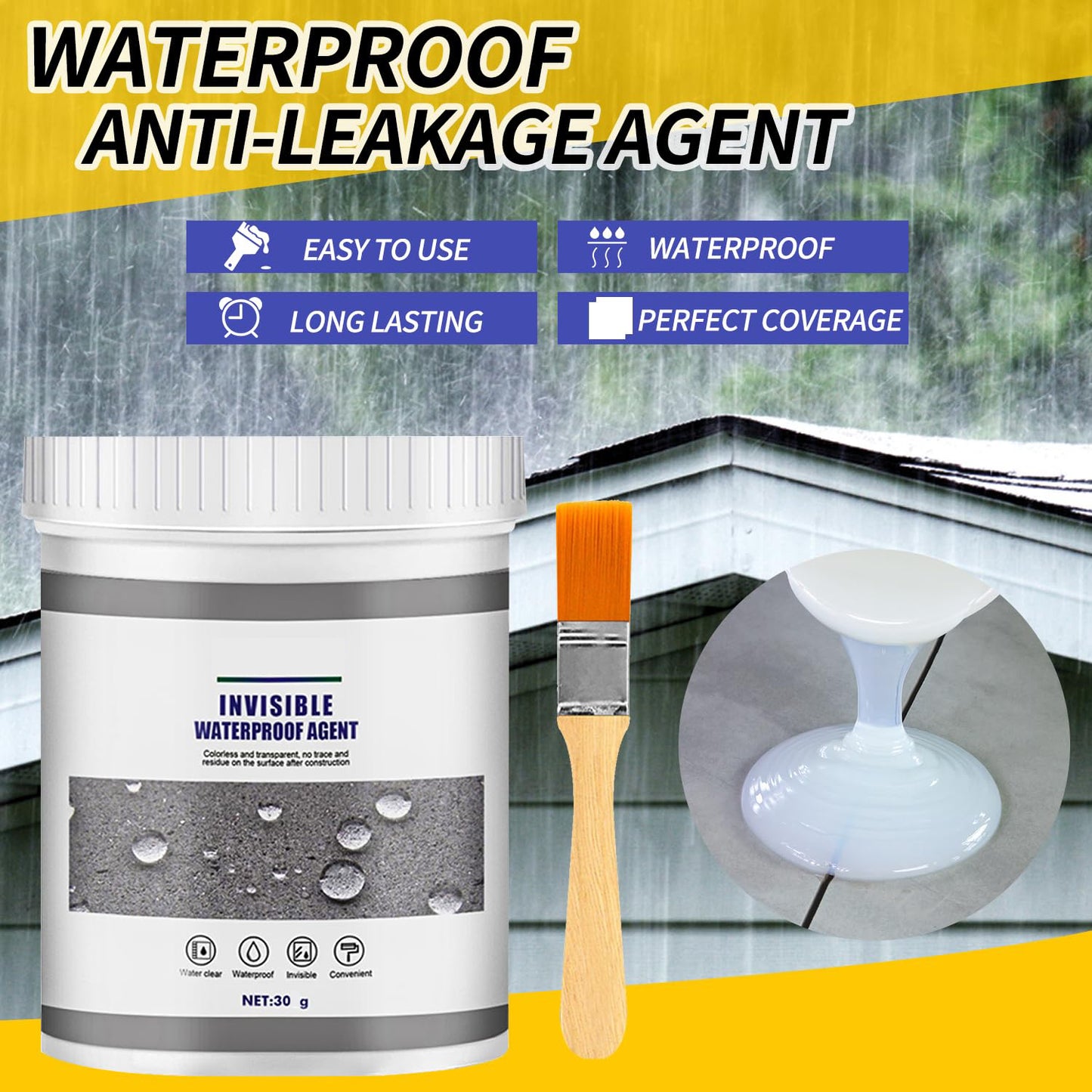 Transparent Waterproof Anti Leakage Agent - Long-Lasting Results