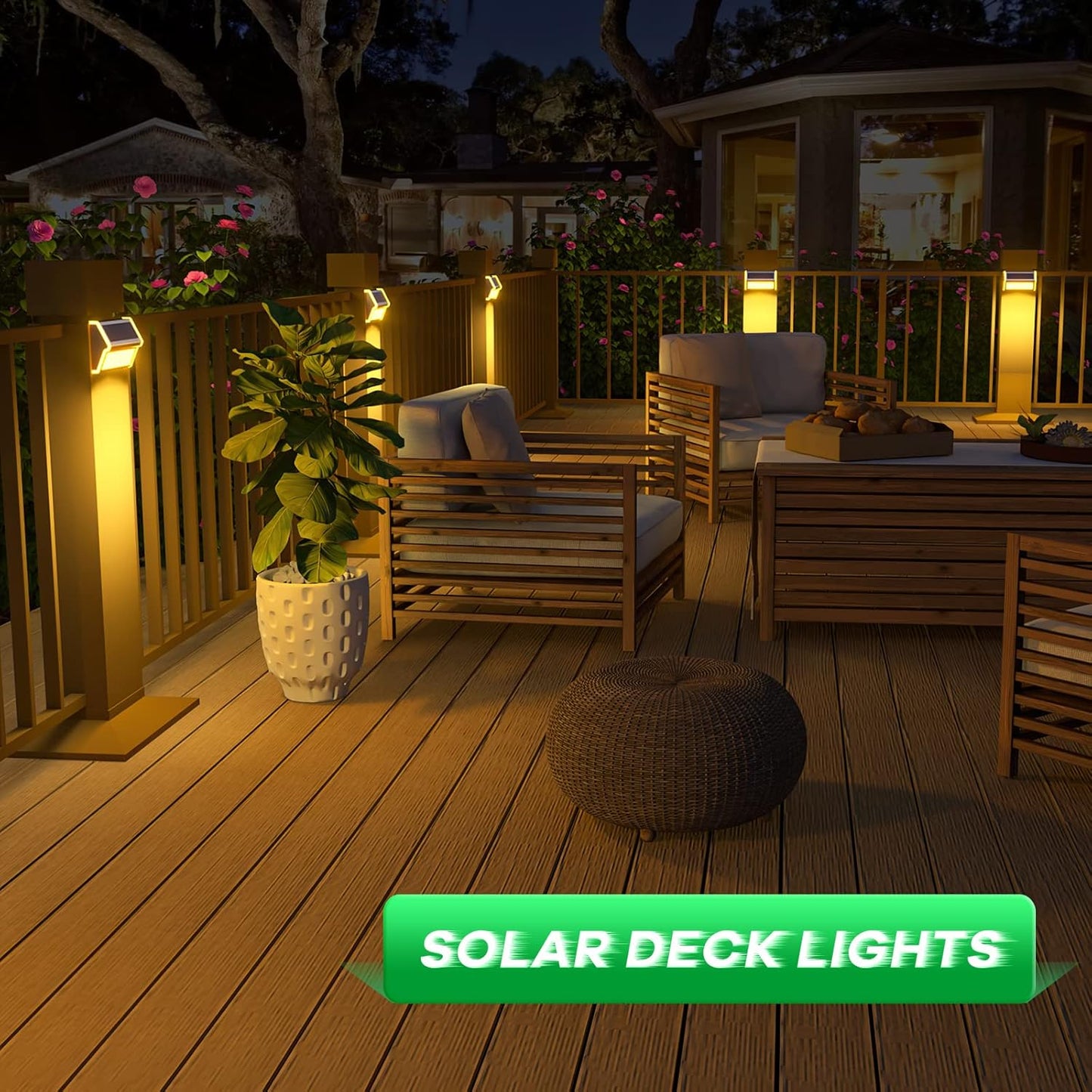 Solar Lights Outdoor for Deck