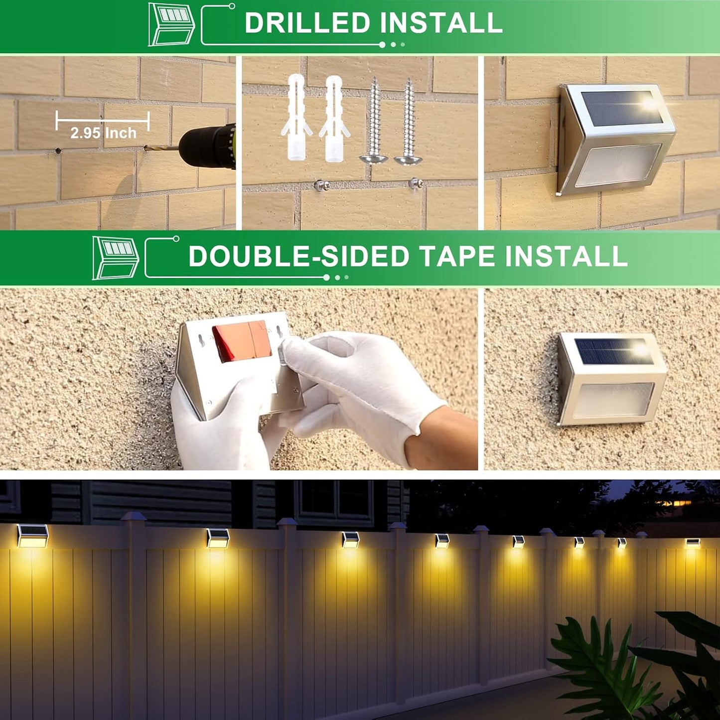 Solar Lights Outdoor for Deck