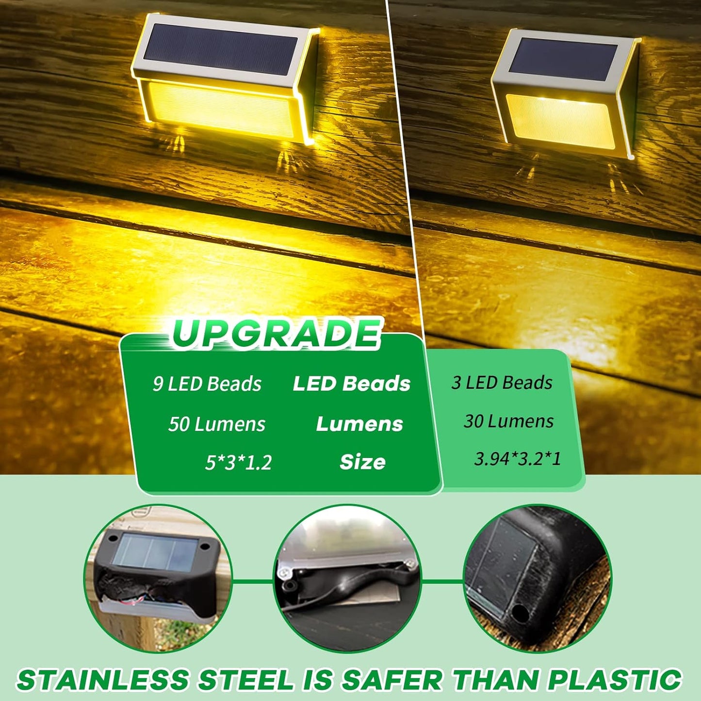 Solar Lights Outdoor for Deck