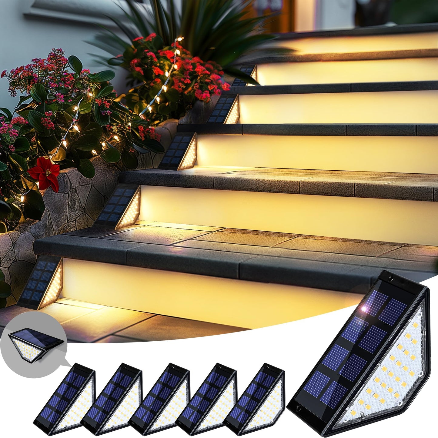 Solar Step Lights Outdoor Waterproof