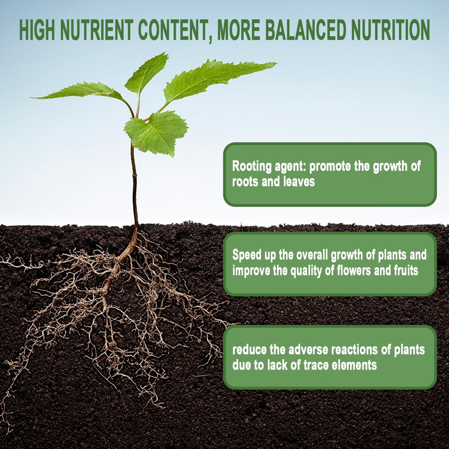 TurboRoot Accelerator Powder, Rooting Hormone Growth Enhancer Garden Fertilizers