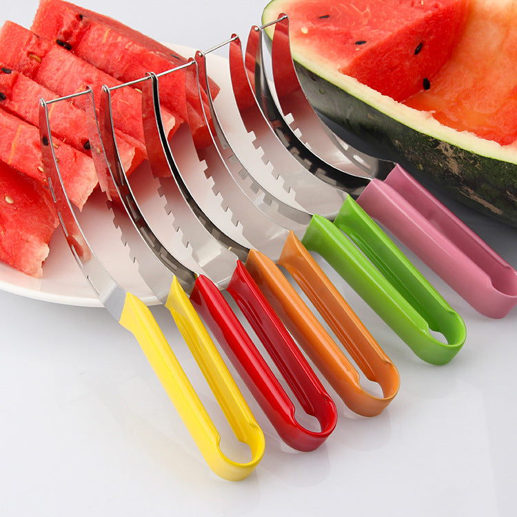 🍉NOWORDUP® Stainless Steel Watermelon Slicer 🔪 Silver 3Cr13 Stainless Steel