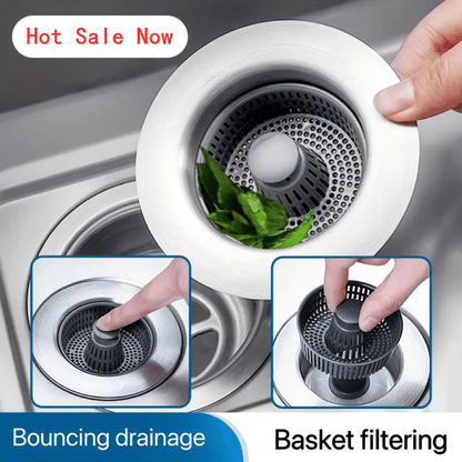 RICPIND® 3-in-1 Sink Drain Filter and Stopper Combo