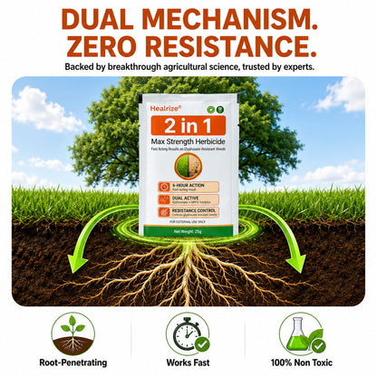 Healrize® 2-in-1 Max Strength Herbicide: Fast Acting Results on Glyphosate-Resistant Weeds