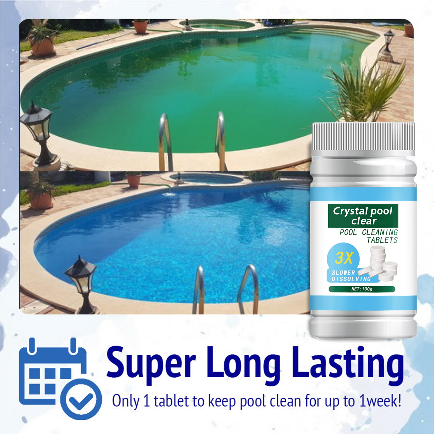 2025 Enhanced Formula Revitalized Pool Sanitizing Tablets
