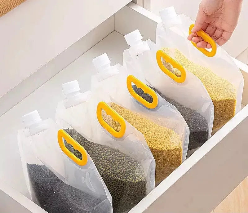 Dobshow® Reusable Transparent Grain and Rice Storage Bags