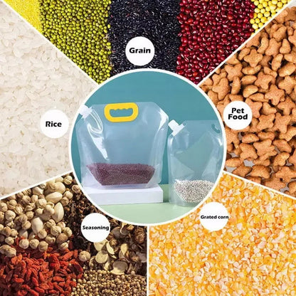 Dobshow® Reusable Transparent Grain and Rice Storage Bags