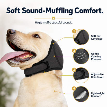 MomoNook Waterproof Calming Dog Hoodie - Noise Cancelling Ear Protection for Pets