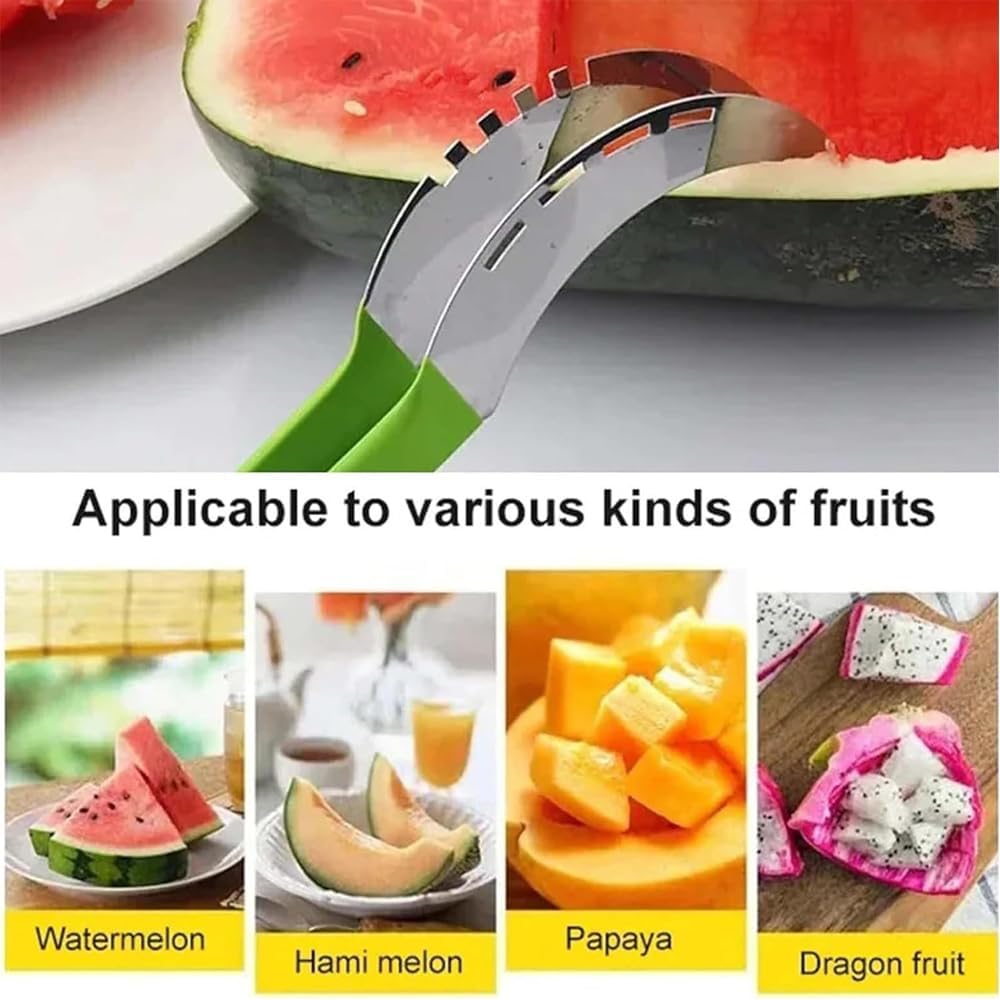 🍉NOWORDUP® Stainless Steel Watermelon Slicer 🔪 Silver 3Cr13 Stainless Steel