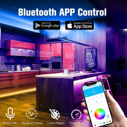 Led Strip Lights, RGB Color Changing Led Strips with 44 Keys Remote Control