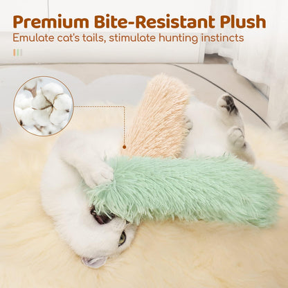 MomoNook Cat Toys Pillows, Soft and Durable Crinkle Sound with Catnip Inside, Interactive Indoor Kitten Kicker, Promotes Kitty Exercise