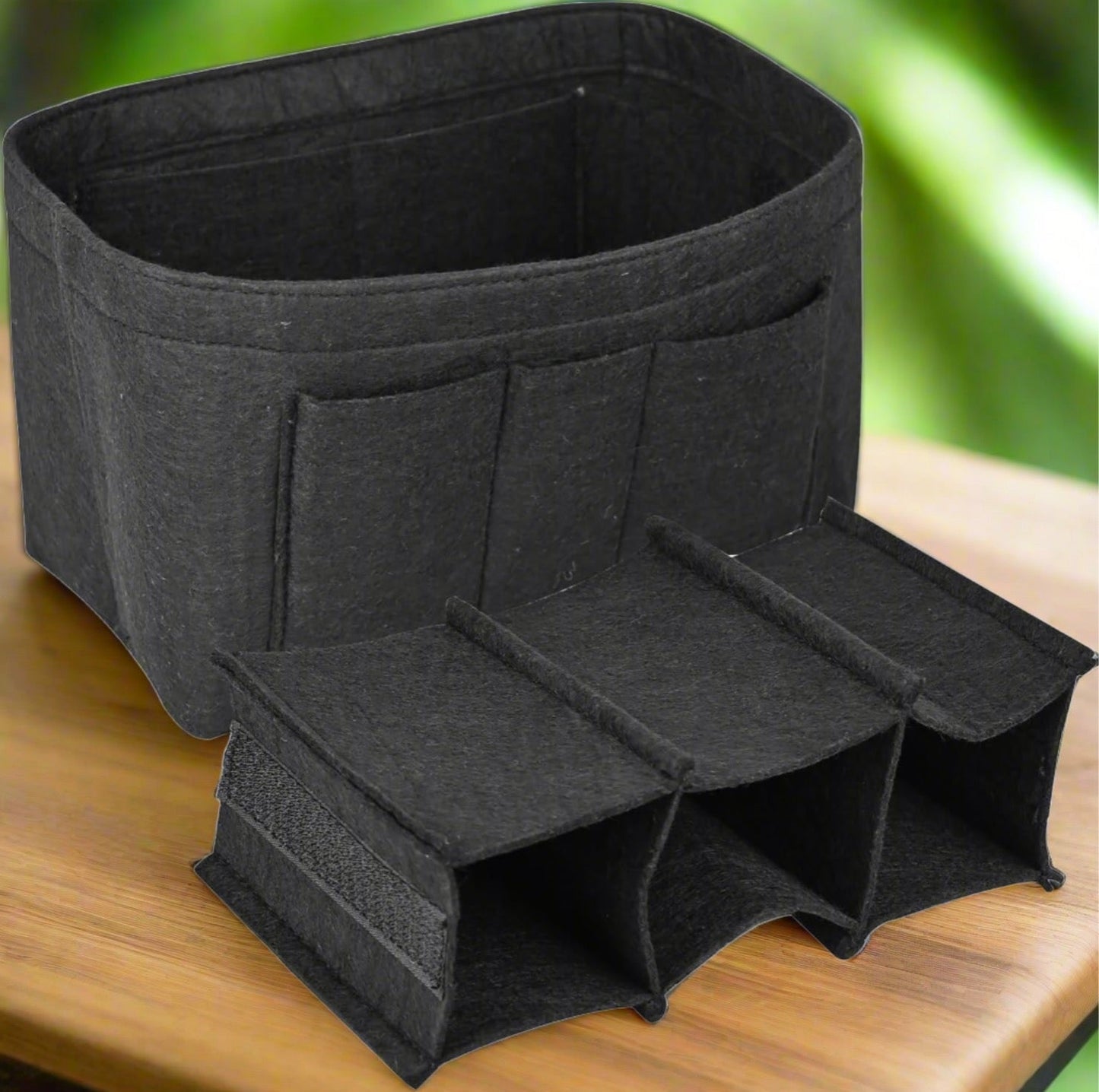 Dobshow® Elegant Black Felt Handbag Organizer | Durable & Stylish Bag Insert