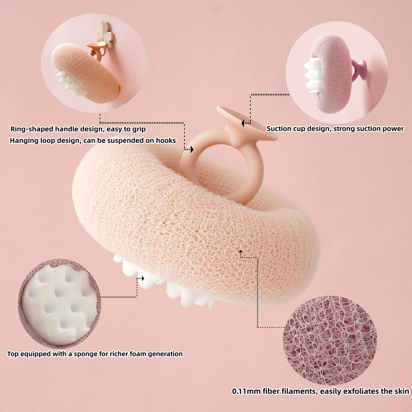 🌻🌻 Dobshow® Super Soft Sunflower Suction Cup Bath Ball