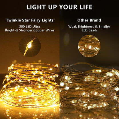 Twinkle Star 300LED Copper Wire String Lights