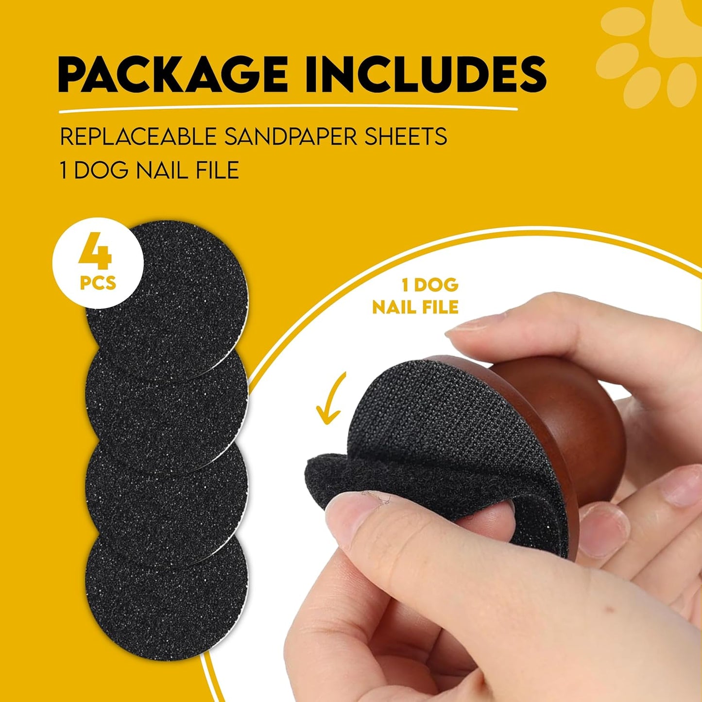 Dog Nail File with Replaceable Sandpaper, Dog Scratch Pad for Nails Stress-Free Nail Filing for Dogs Mini Nail Scratch Board for Dog