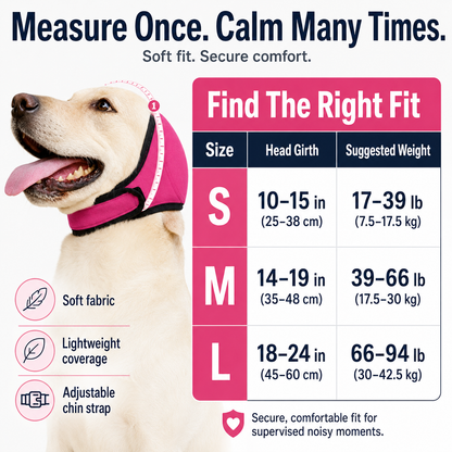 MomoNook Waterproof Calming Dog Hoodie - Noise Cancelling Ear Protection for Pets