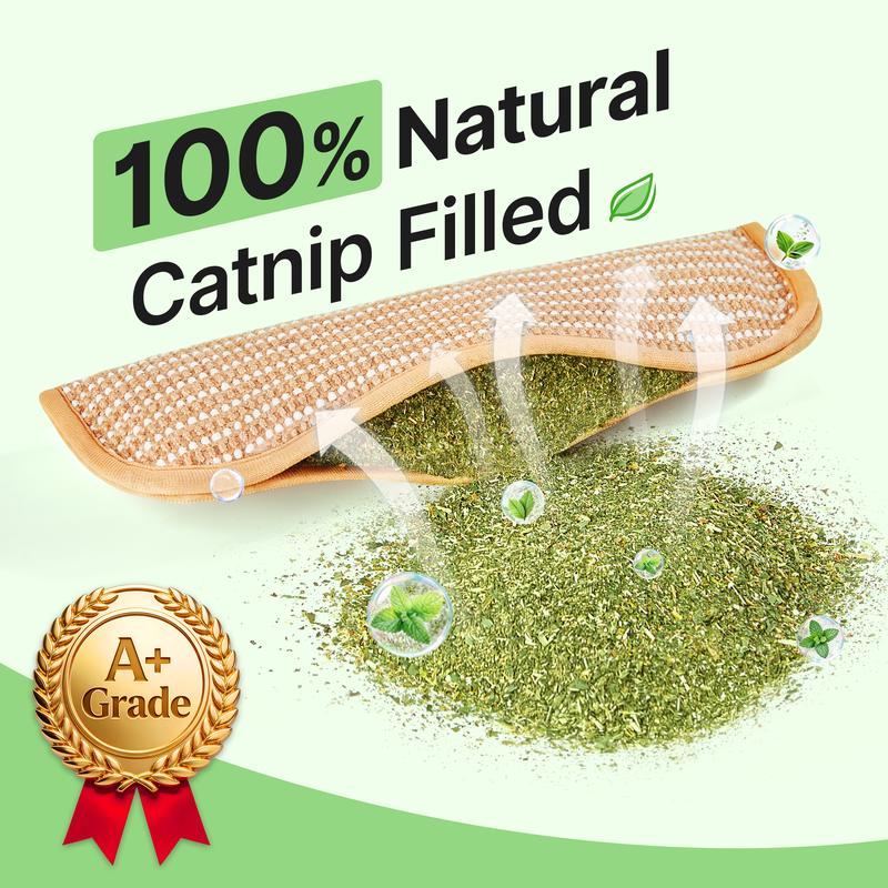 (𝙎𝙥𝙚𝙘𝙞𝙖𝙡 𝙋𝙧𝙤𝙢𝙤𝙩𝙞𝙤𝙣💖)MomoNook Catnip Kicker Toy: 6000mg Organic Catnip & Durable Sisal Scratching Toy for Indoor Cats & Kittens