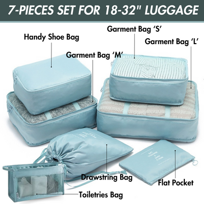Dobshow® 7-Pieces Waterproof Travel Organizer Packing Set ✈️🧳