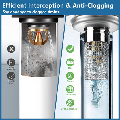 Sink Drain Strainer with Removable Stainless Steel Basket PRO