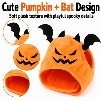 Pumpkin Bat Pet Costume Hood for Halloween Photos