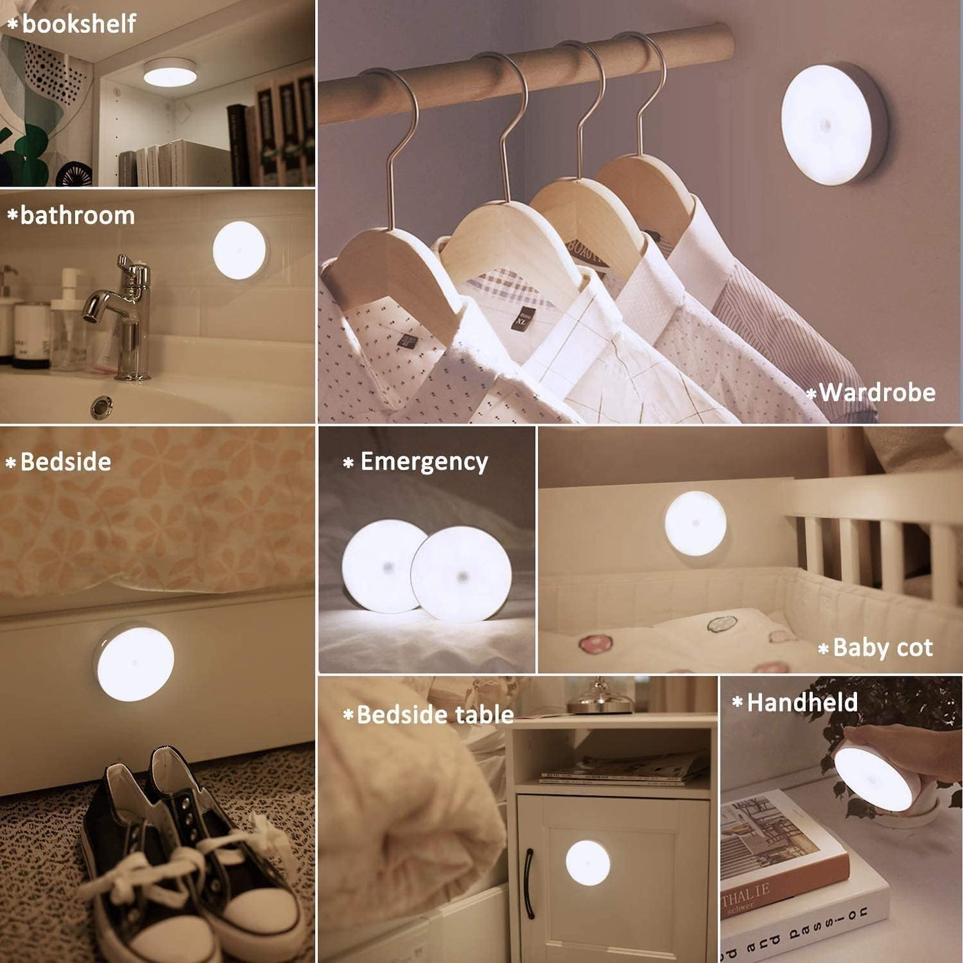 Nurbini® Rechargeable  Upgraded Motion Sensor Light
