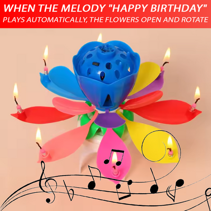 2025🎂 RICPIND® Glow Petal Spinning Musical Birthday Candle