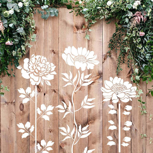 💐 Eptchn Garden Fence Large Flower Stencils🌻 Nurbini® DIY Decoration BloomTrace