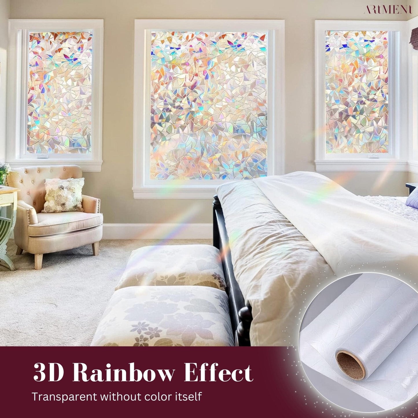 NOWORDUP® Artment Spectrum Rainbow Window Film