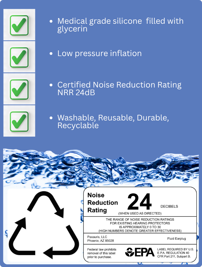 🏆Official Store| Nurbini® Pax-Seal™ Earplugs for Work Noisy Place, Waterproof Inflatable Earplugs