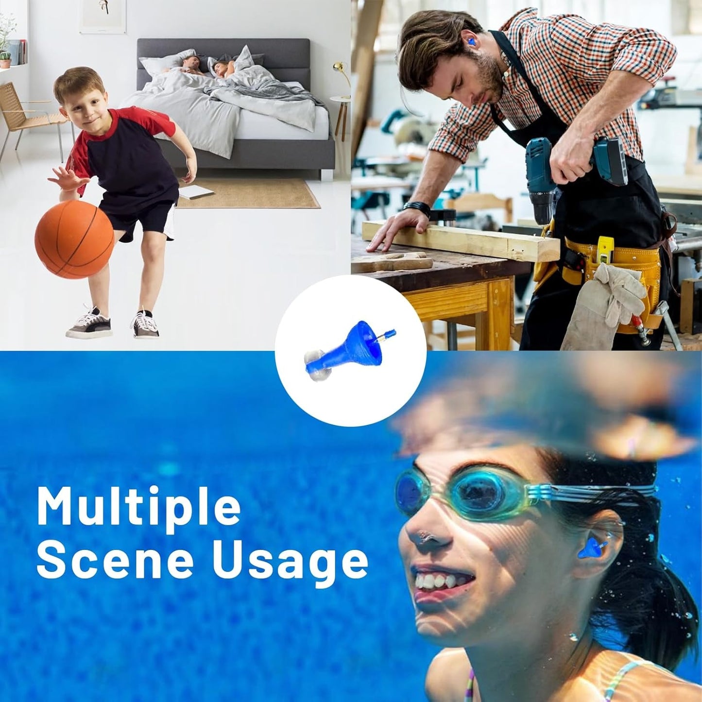 🏆Official Store| Nurbini® Pax-Seal™ Earplugs for Work Noisy Place, Waterproof Inflatable Earplugs