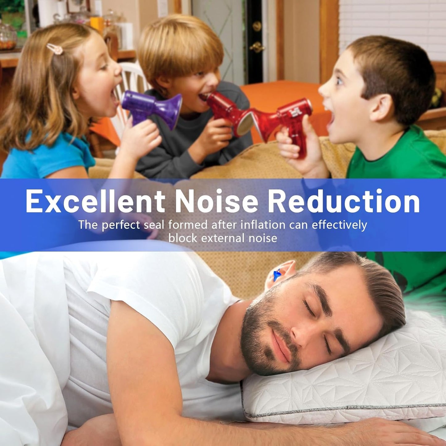 🏆Official Store| Nurbini® Pax-Seal™ Earplugs for Work Noisy Place, Waterproof Inflatable Earplugs